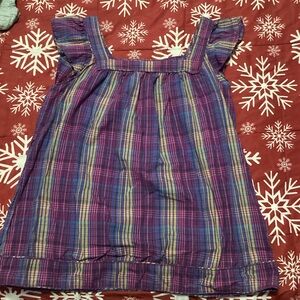 OP Plaid Ruffle Sleeve Top